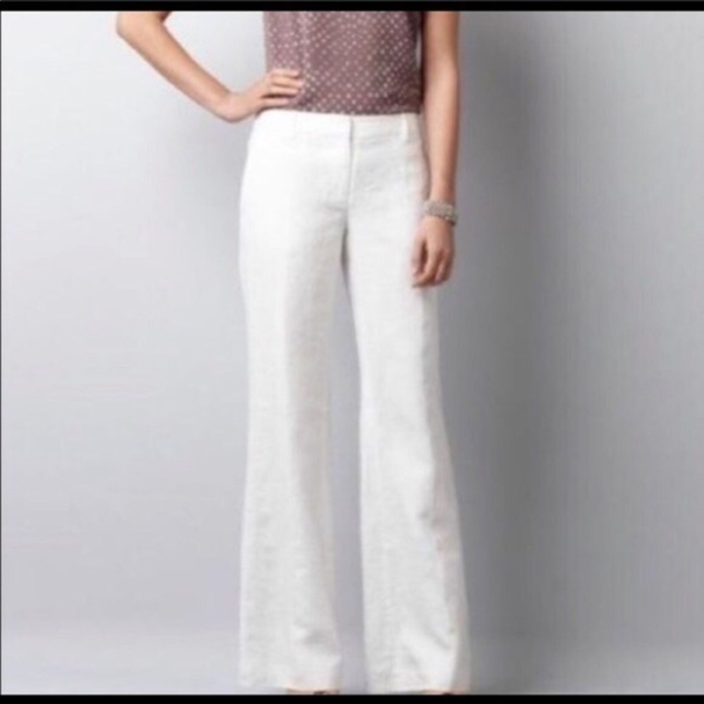 LOFT white marisa trouser